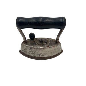 Antique Dover Sad Iron Wooden Handle Detachable Base